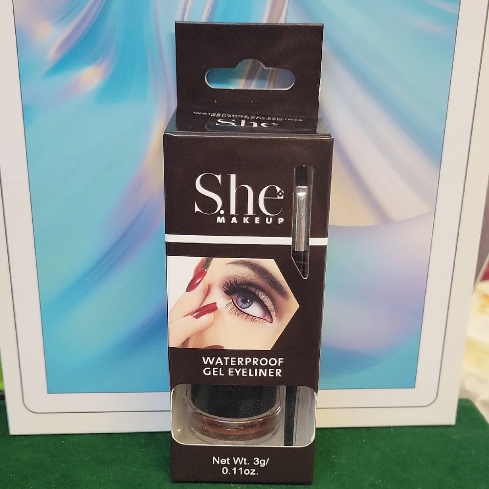 She Makeup Waterproof Gel Eyeliner 3g New - Dark Brown